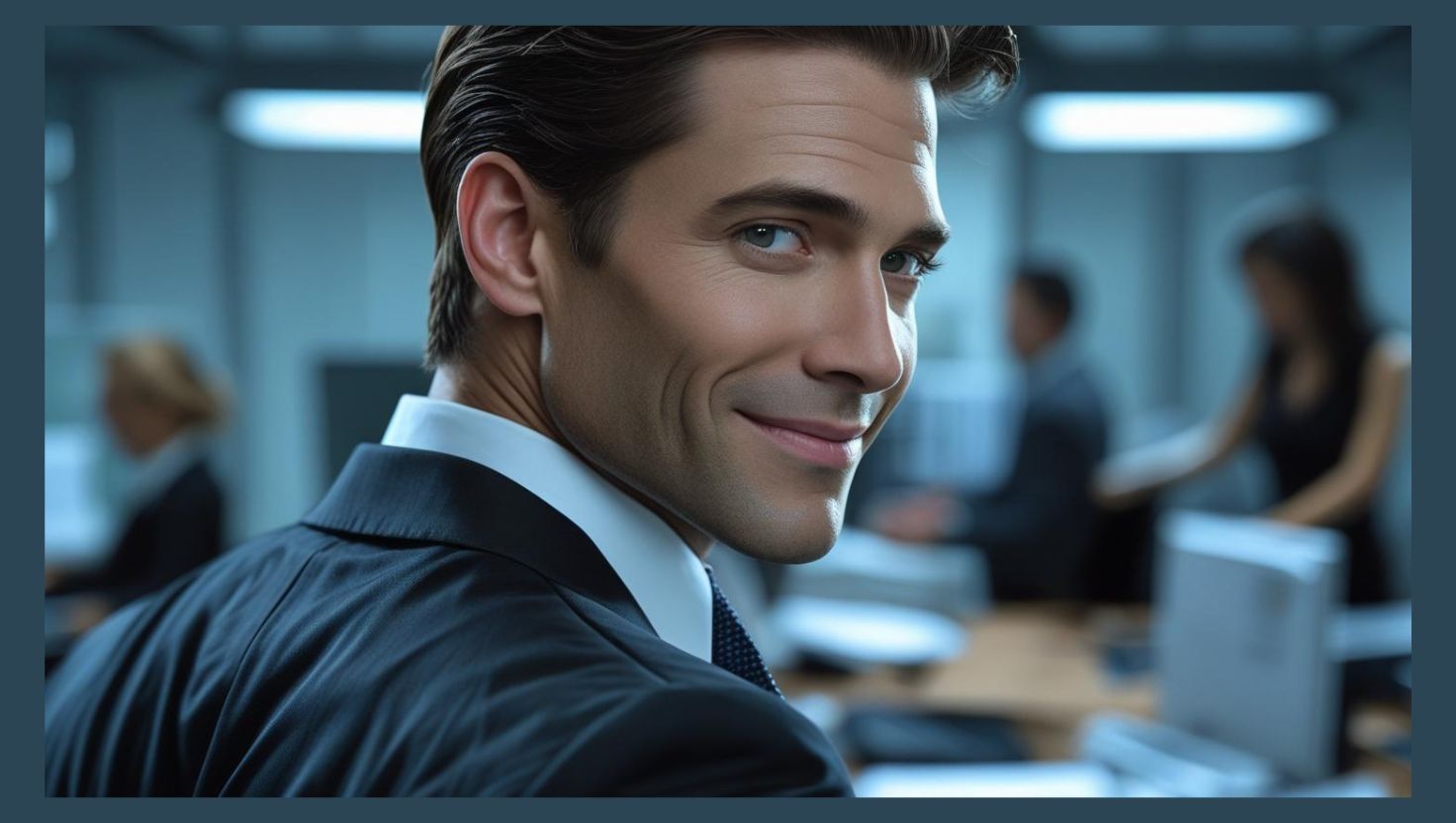 chameleon position pretender man in suit