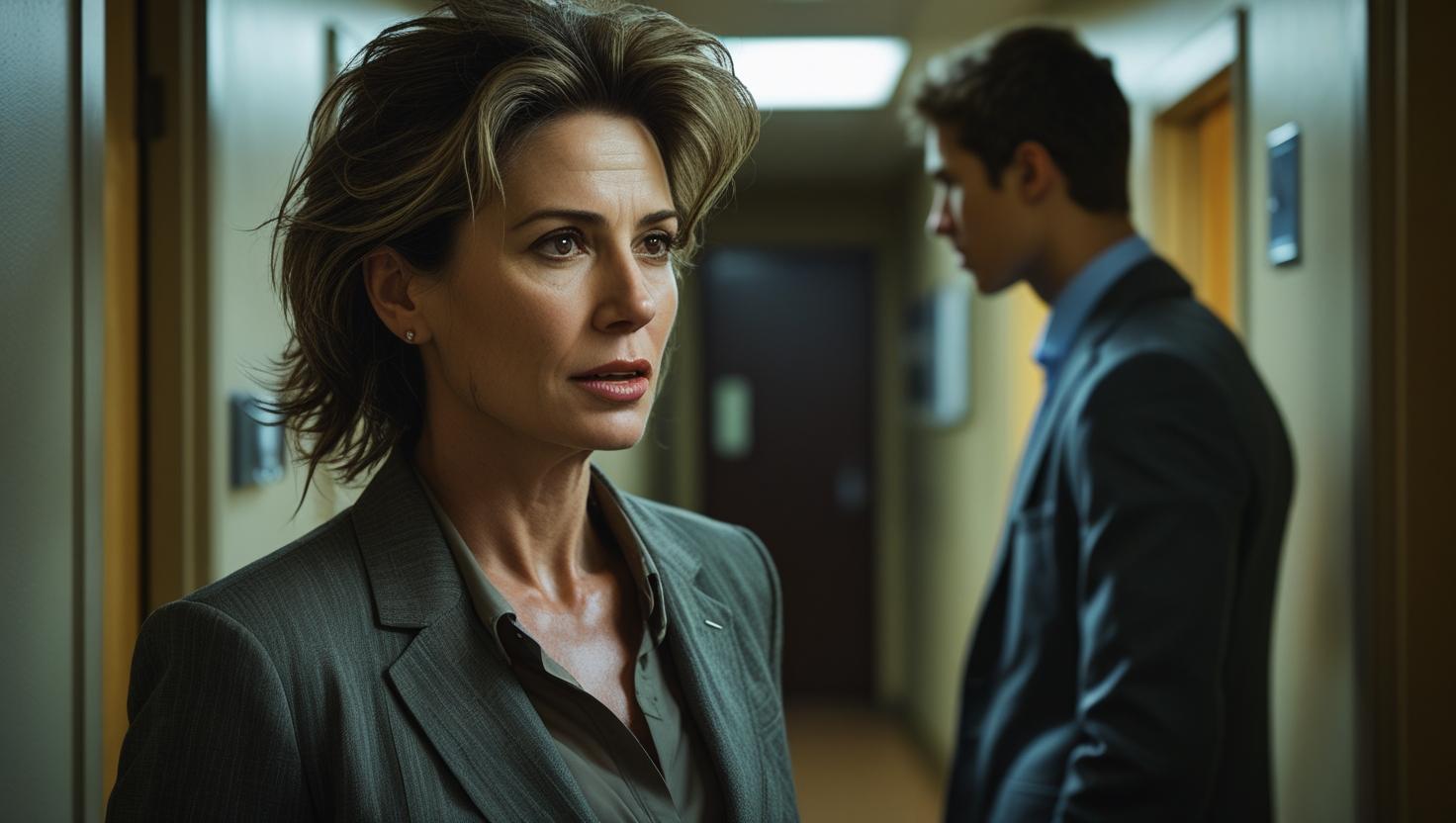 creepy wally attack trap woman in hallway