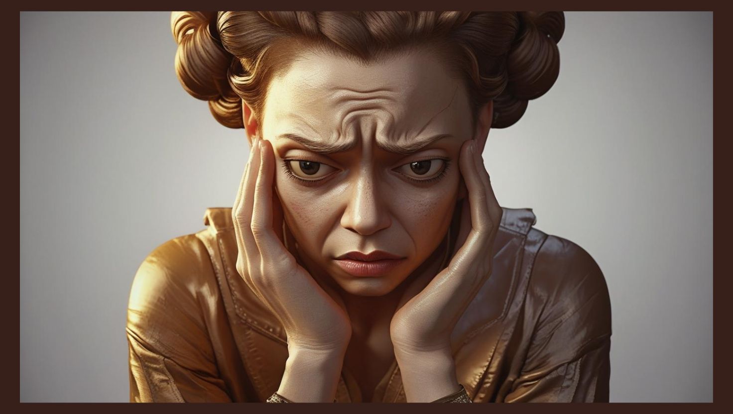 sneaky millie attack woman with gold shirt