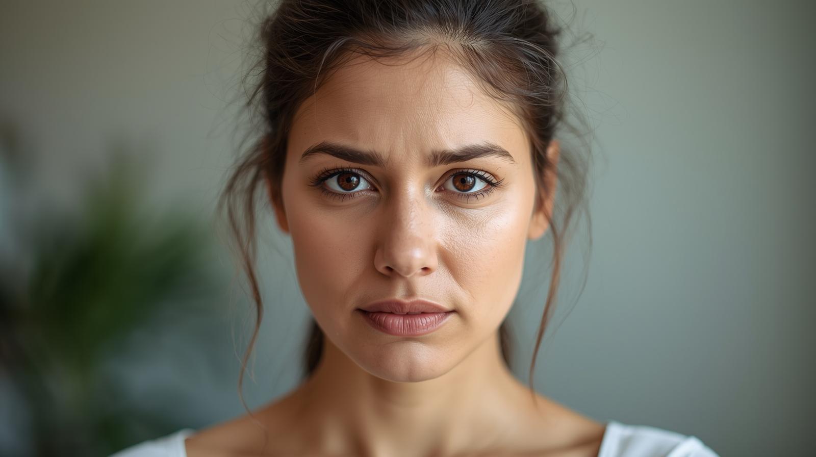 Acim woman practicing a new behavioral skill. Determined, learning, making a mistake, but sticking with the process.