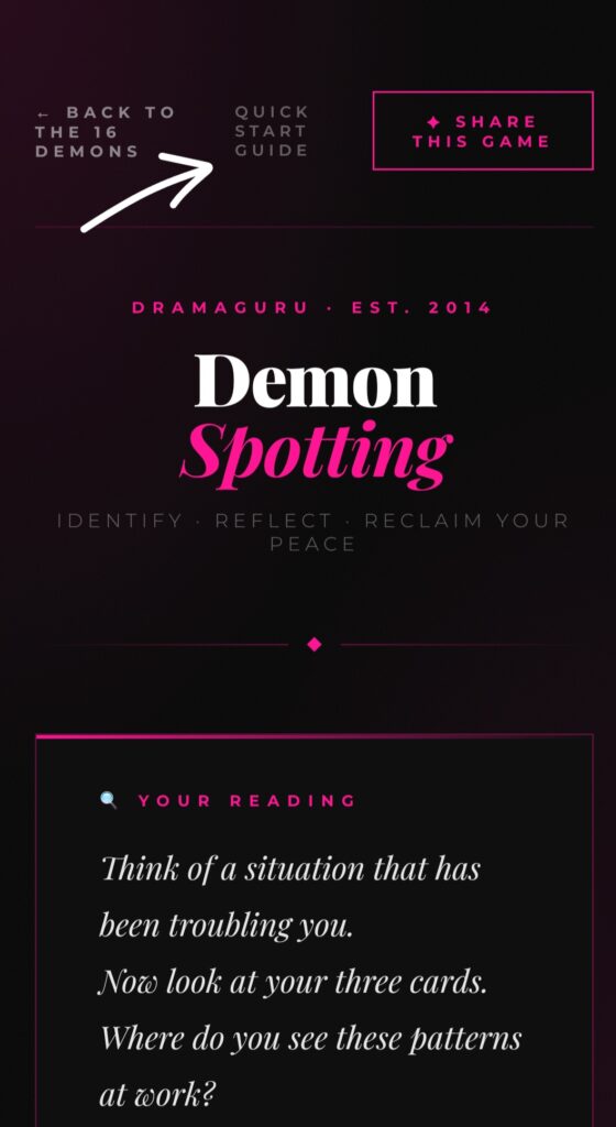 Demon Spotting Quick Start Guide with Arrow